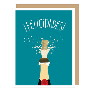 SPANISH LANGUAGE Champagne Congratulations Card