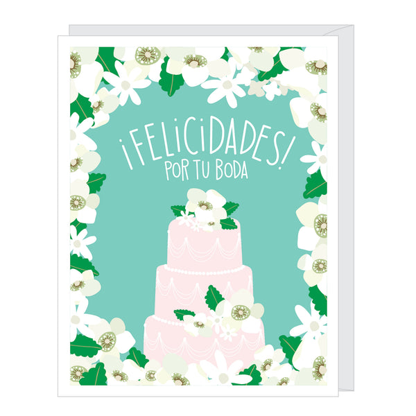 SPANISH LANGUAGE Wedding Cake Wedding Card