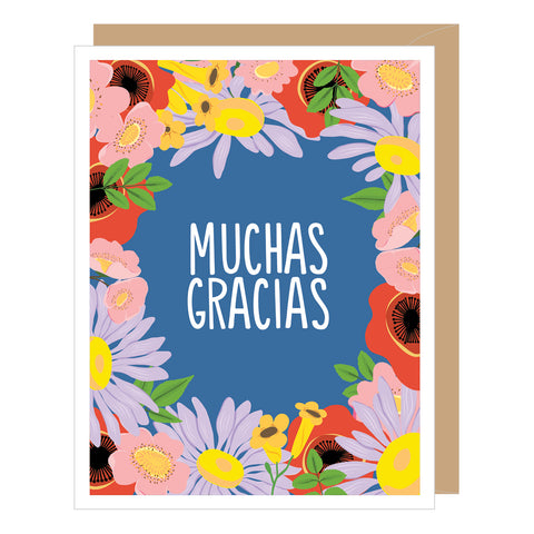 SPANISH LANGUAGE Chrysanthemum Thank You Card