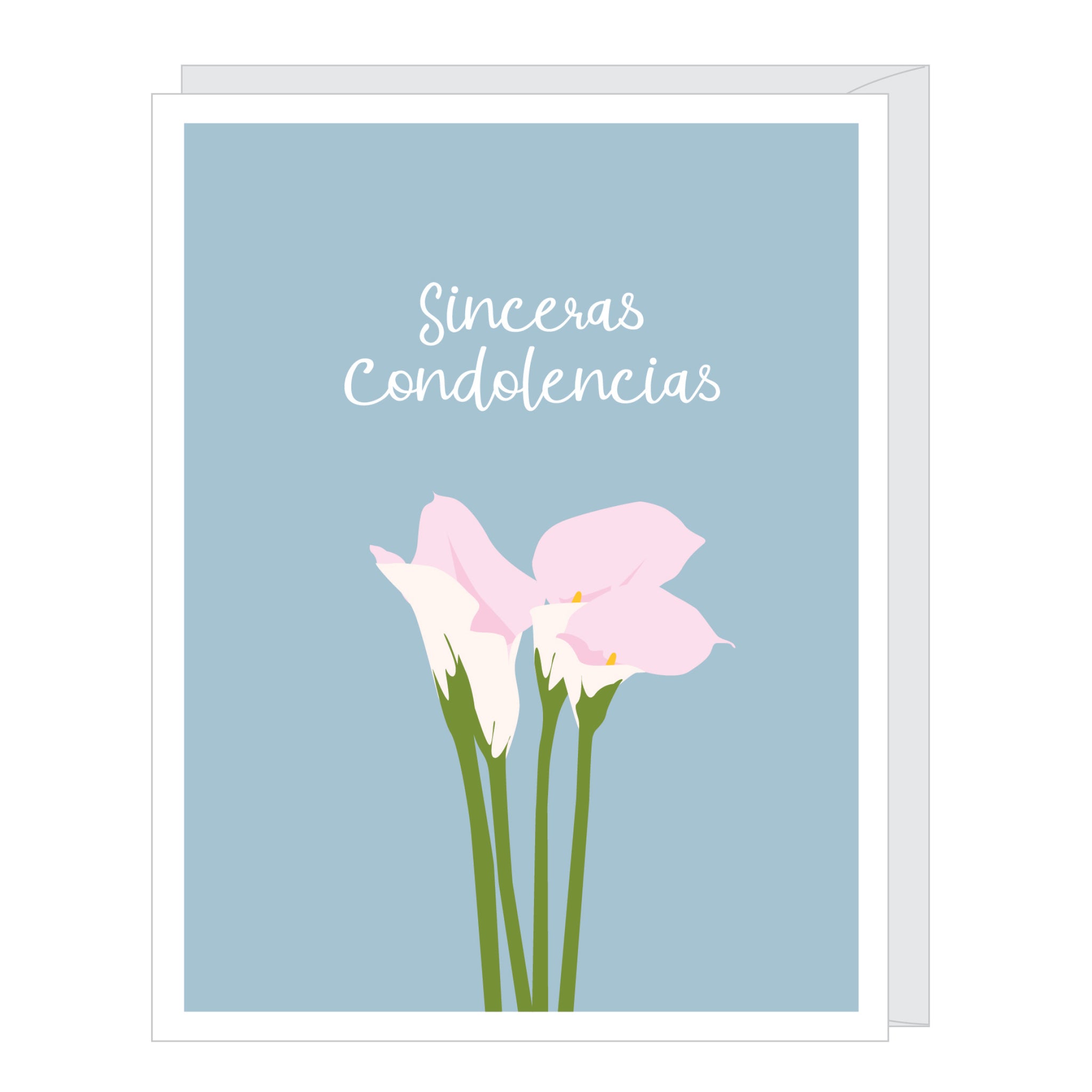 calla lily flower in spanish SPANISH LANGUAGE Calla Lily Sympathy Card