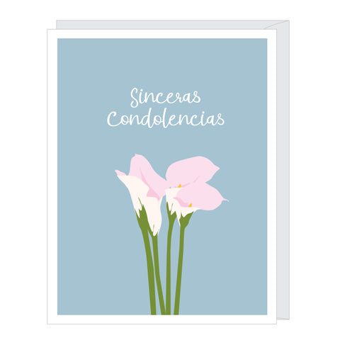 SPANISH LANGUAGE Calla Lily Sympathy Card