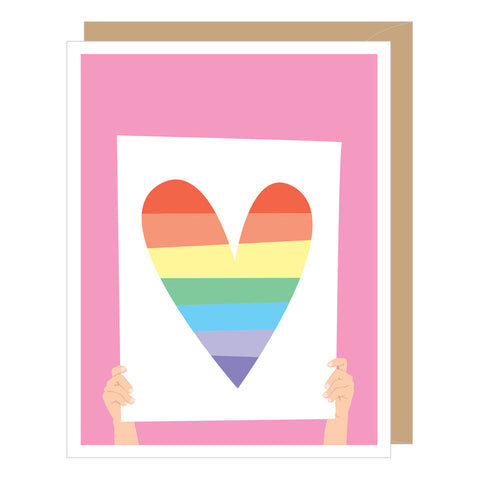 Rainbow Heart Love/Valentine Card