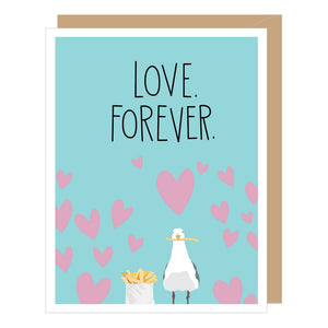 Love Forever Seagull Love/Valentine Card