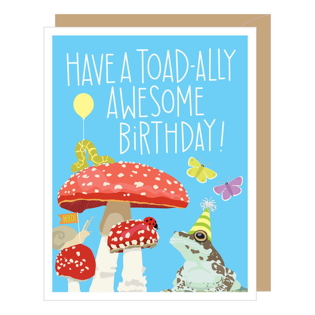 Toad and Toadstools, Birthday Card