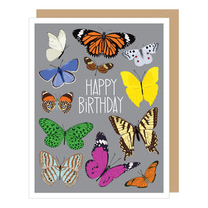 Colorful Butterflies, Birthday Card