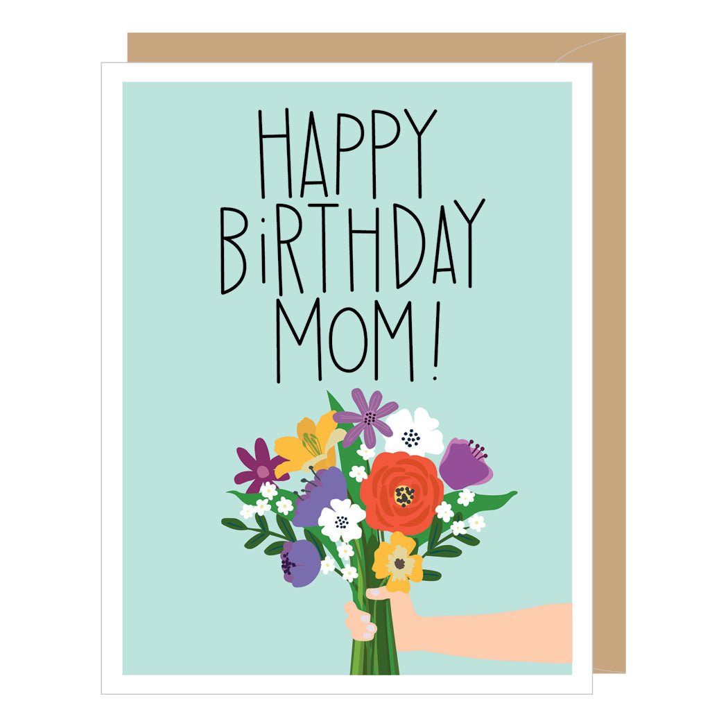 Floral Bouquet Mom, Birthday Card