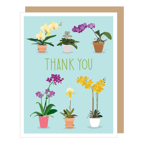 Potted Orchids, Thank You Card