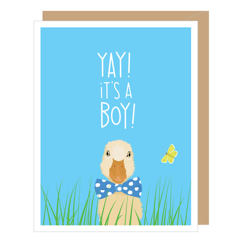 Baby Boy Duck, New Baby Card