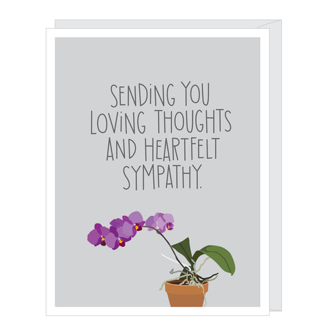 Purple Orchid, Sympathy Card