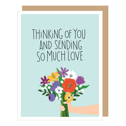 Flower Bouquet, Thinking of You Card