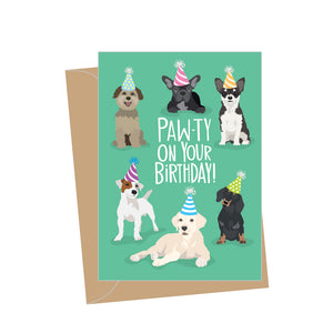 Mini Birthday Dogs, Folded Enclosure Card