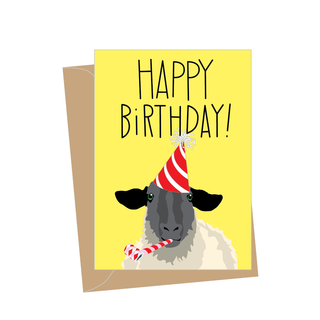Mini Birthday Sheep, Folded Enclosure Card