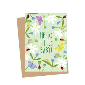 Mini New Baby Ladybug, Folded Enclosure Card