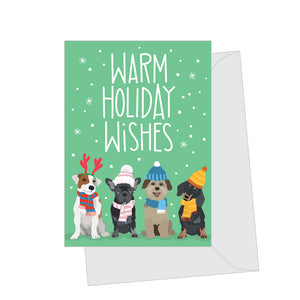 Mini Holiday Dogs, Folded Enclosure Card