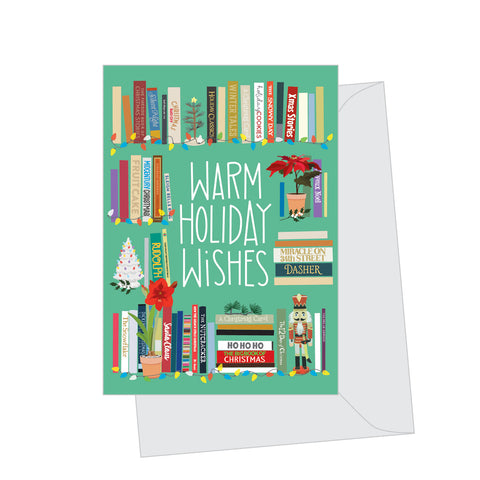 Mini Holiday Bookshelf, Folded Enclosure Card