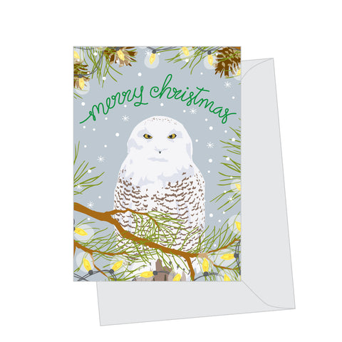 Mini Snowy Christmas Owl, Folded Enclosure Card