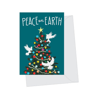 Mini Peace on Earth Holiday Tree, Folded Enclosure Card