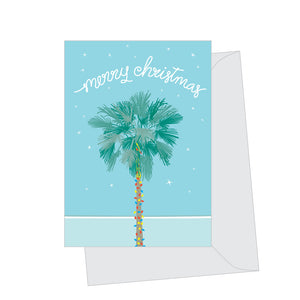 Mini Christmas Palm, Folded Enclosure Card