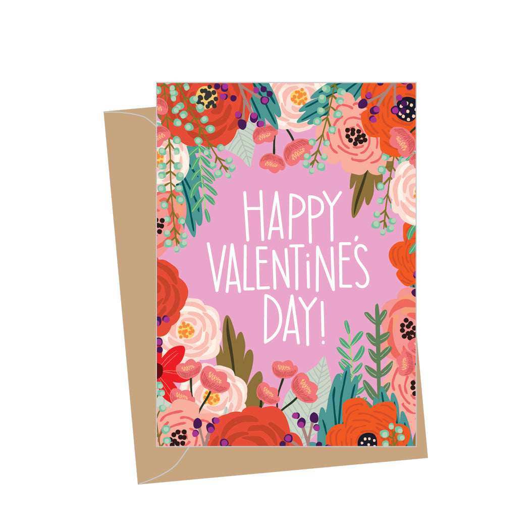 Mini Valentine Floral, Folded Enclosure Card