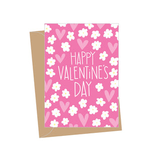 Mini Valentine Hearts and Flowers, Folded Enclosure Card