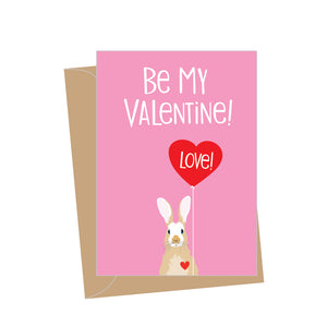 Mini Valentine Rabbit, Folded Enclosure Card
