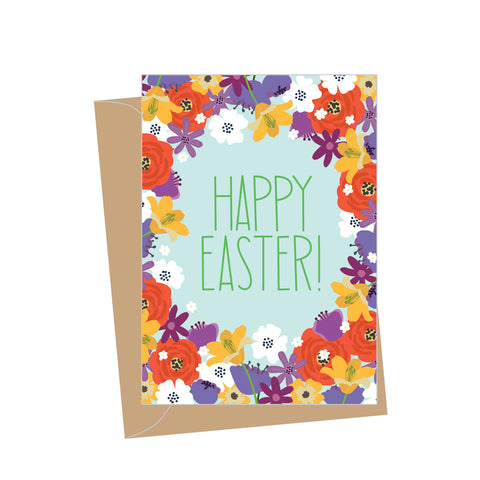 Mini Easter Floral, Folded Enclosure Card