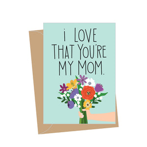 Mini Mother's Day Bouquet, Folded Enclosure Card