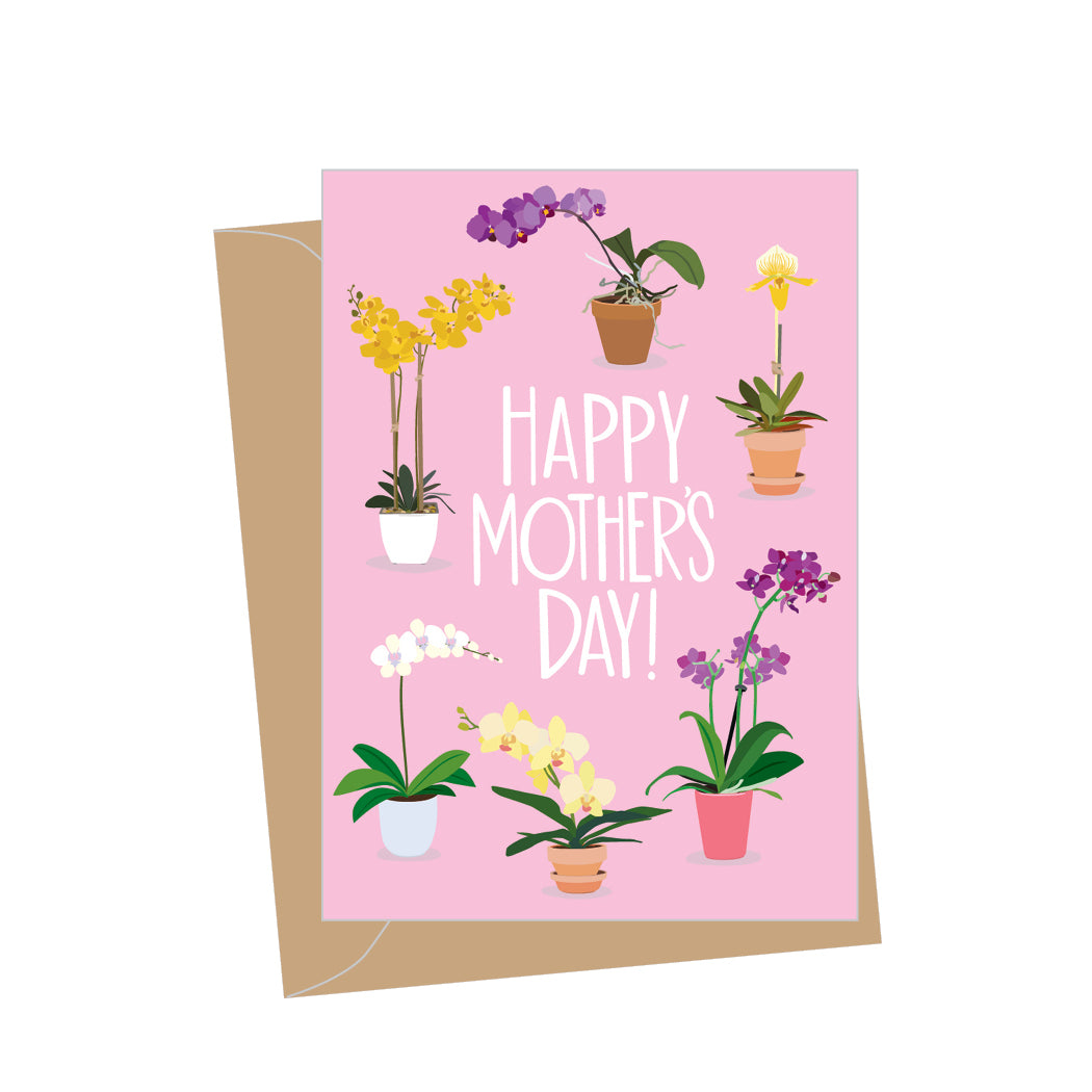 Mini Mother's Day Orchids, Folded Enclosure Card
