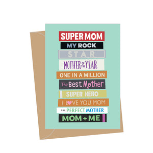 Mini Mother's Day Bookstack, Folded Enclosure Card