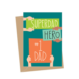 Mini Father's Day Three Signs, Folded Enclosure Card