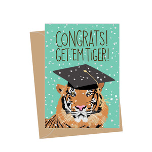 Mini Graduation Tiger, Folded Enclosure Card