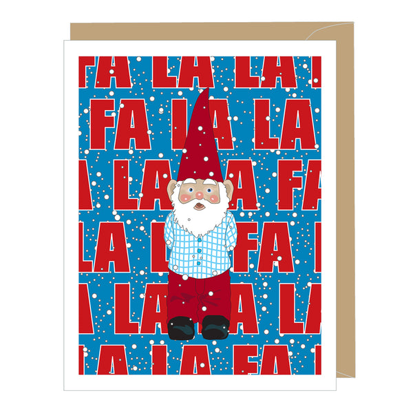 Fa La La Santa Gnome Holiday Card