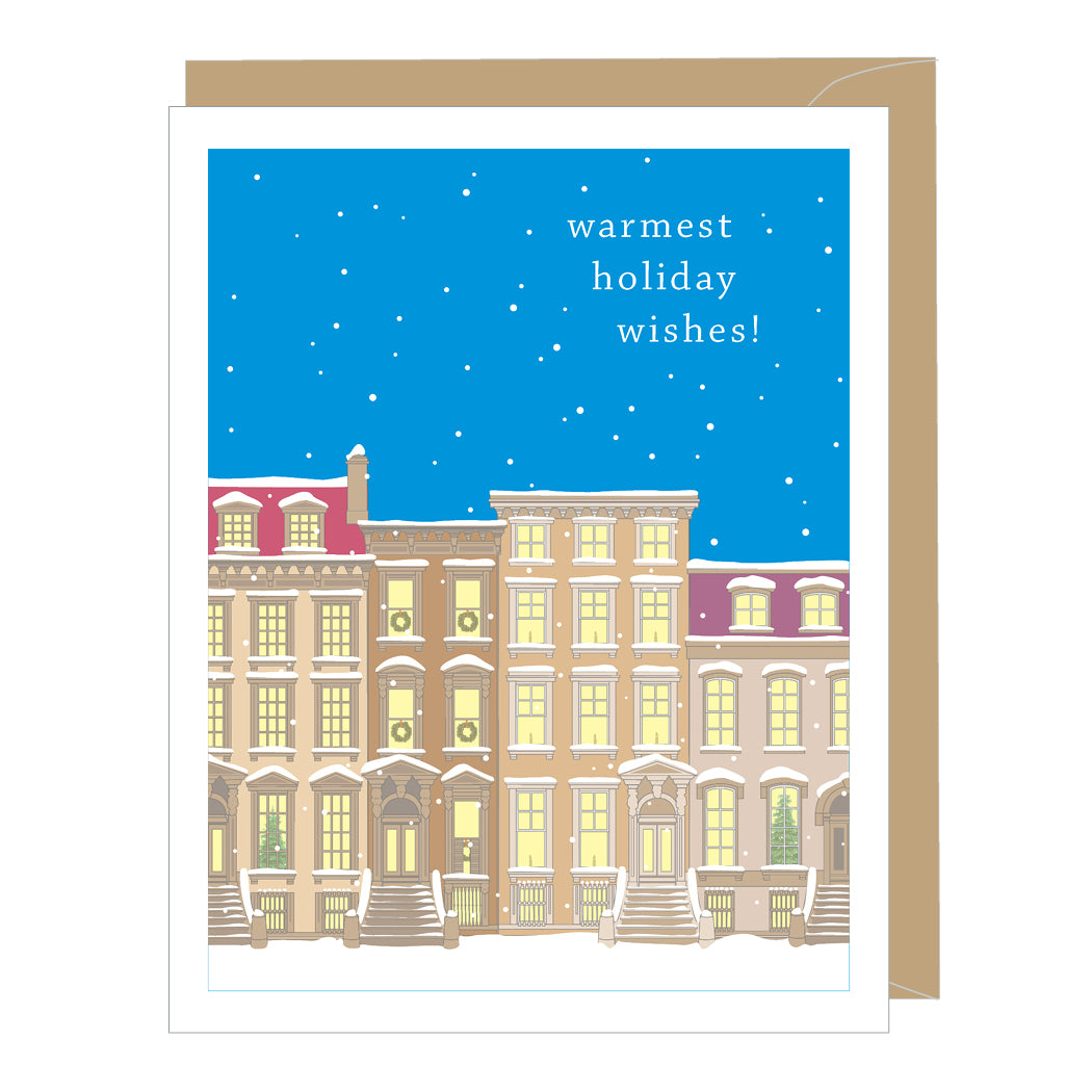 Christmas Brownstones Holiday Card