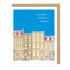 Christmas Brownstones Holiday Card
