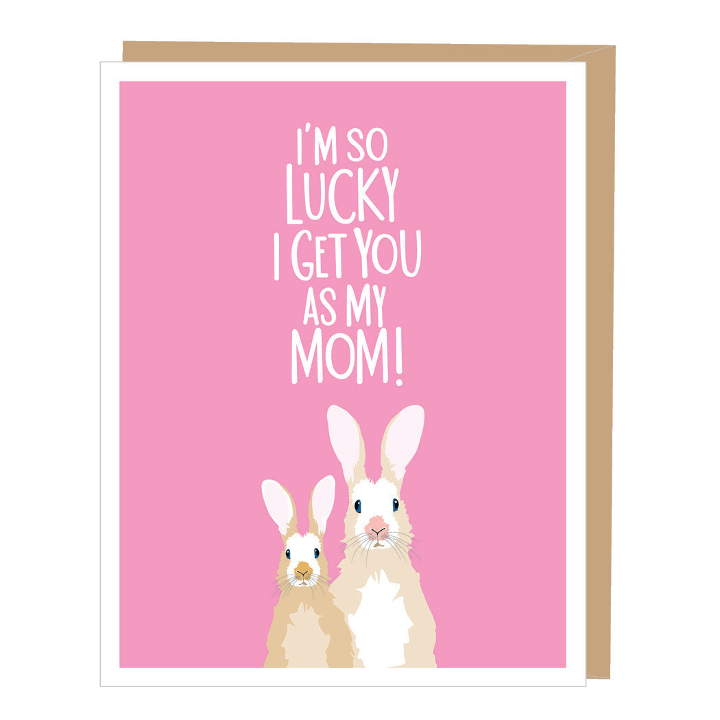 Rabbit Mom Mother's Day Card
