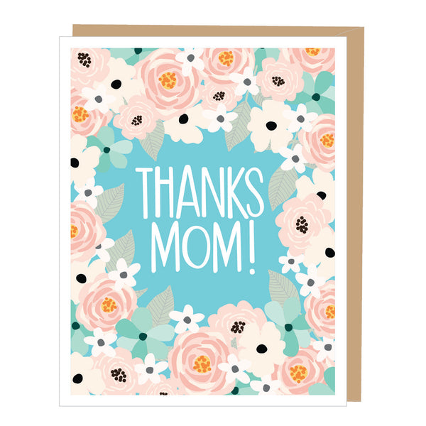 Floral Thanks Mom Mother's Day Card