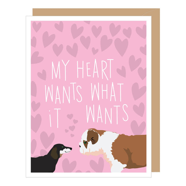 Two Dogs Valentine Card