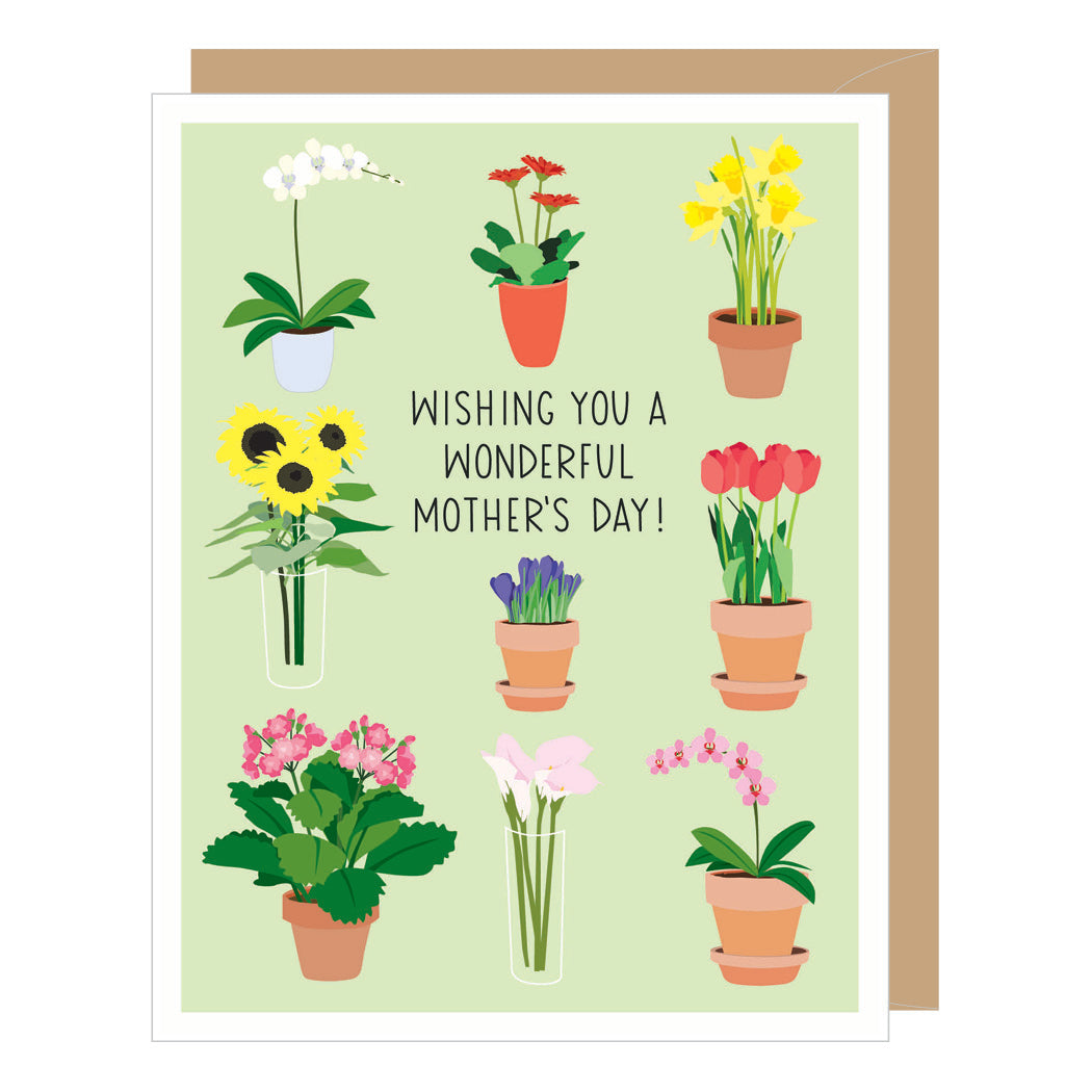 Potted Flowers Mother's Day Card