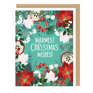 Floral Christmas Holiday Card