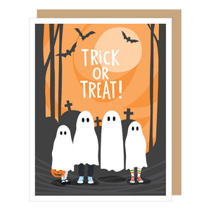 Trick or Treat Ghosts Halloween Card