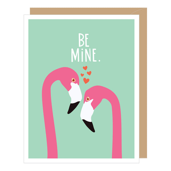 Flamingo Couple Valentine Card