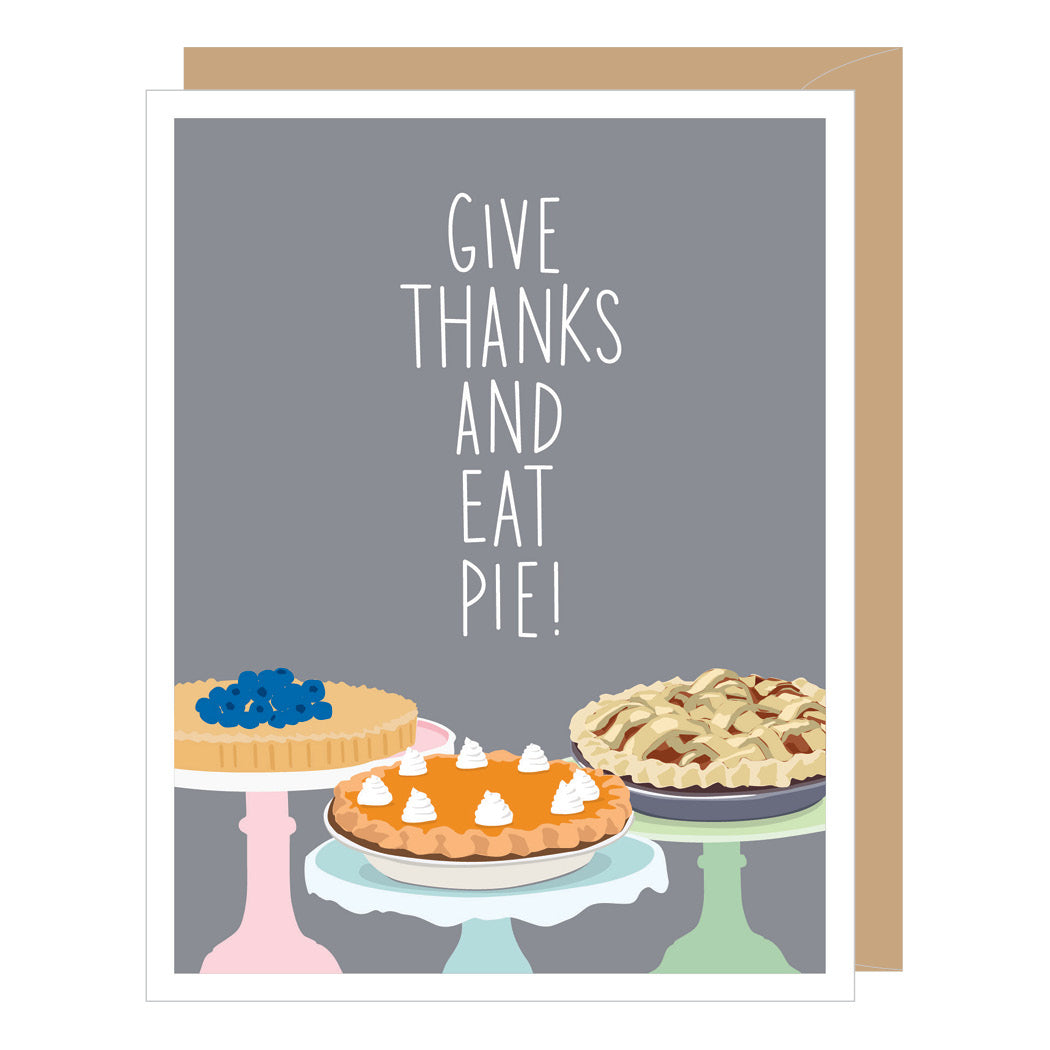 Three Pies Thanksgiving Card