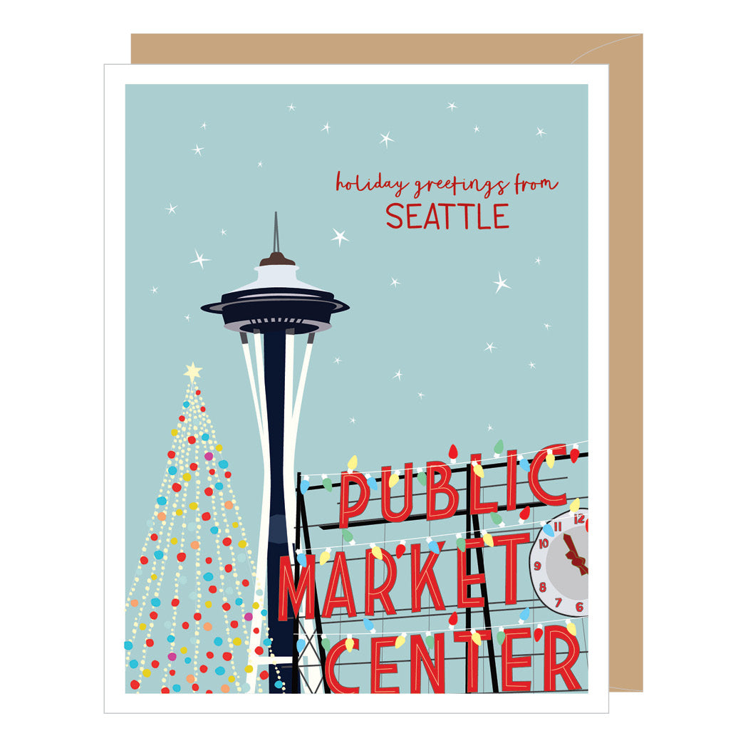 Seattle Washington Holiday Card