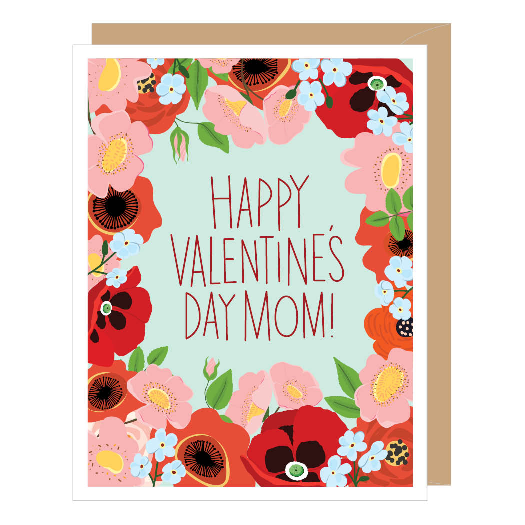 Floral Mom Valentine Card