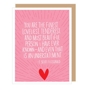 F. Scott Fitzgerald Quote Valentine Card