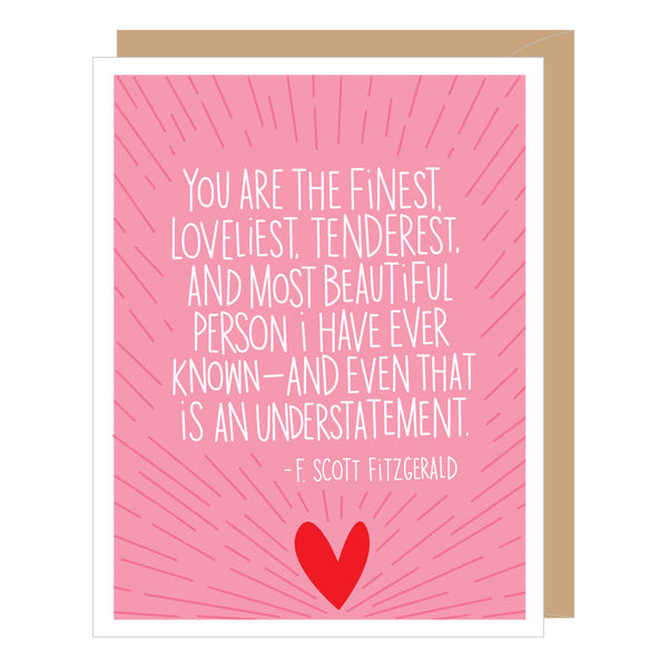 F. Scott Fitzgerald Quote Valentine Card
