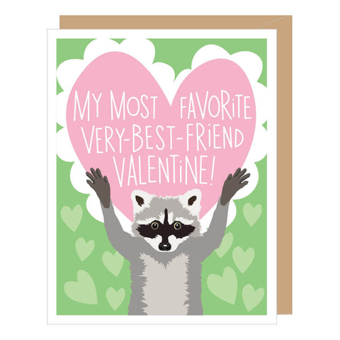 Raccoon Best Friend Valentine Card