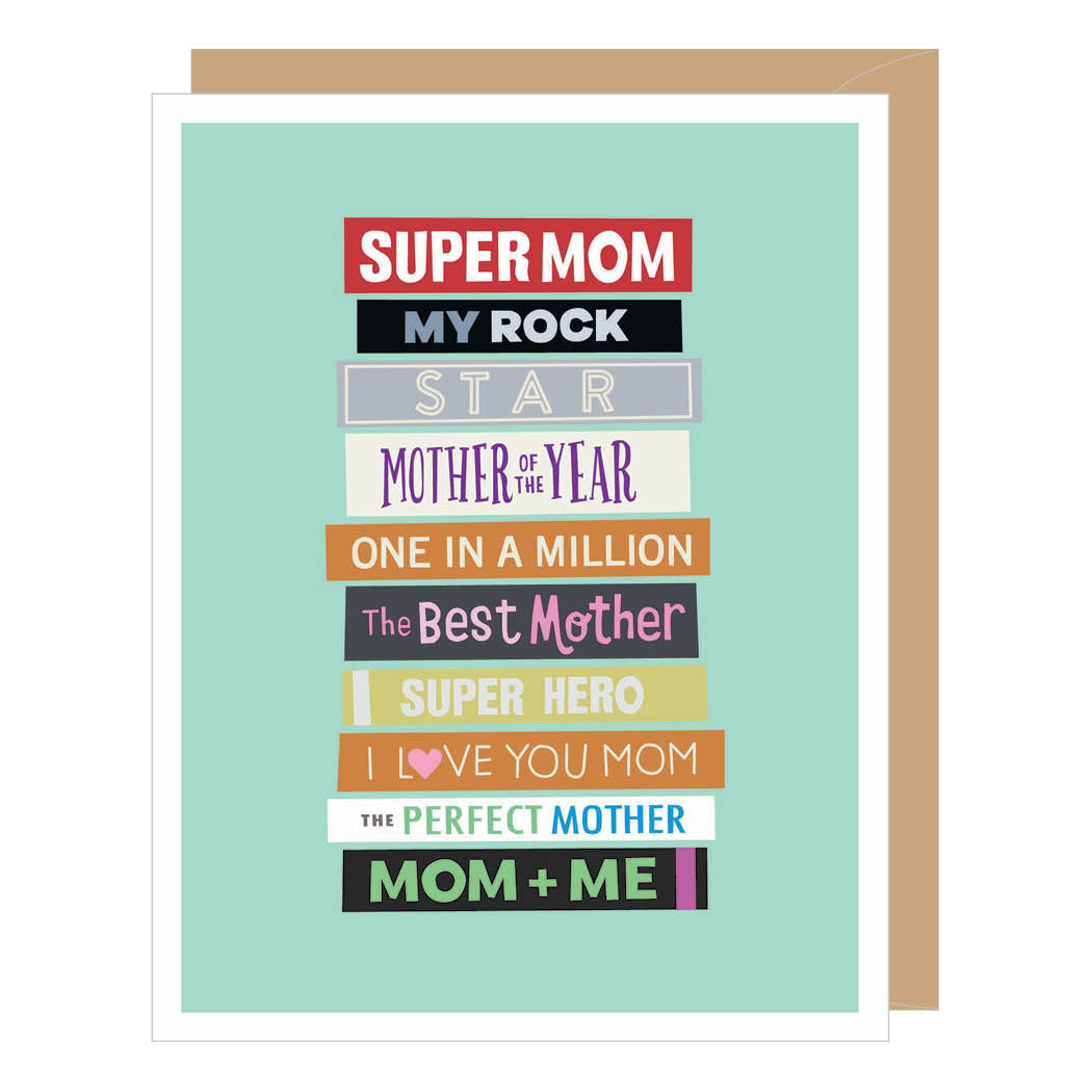 Stack of Books Mother's Day Card