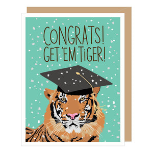 Get 'Em Tiger Graduation Card