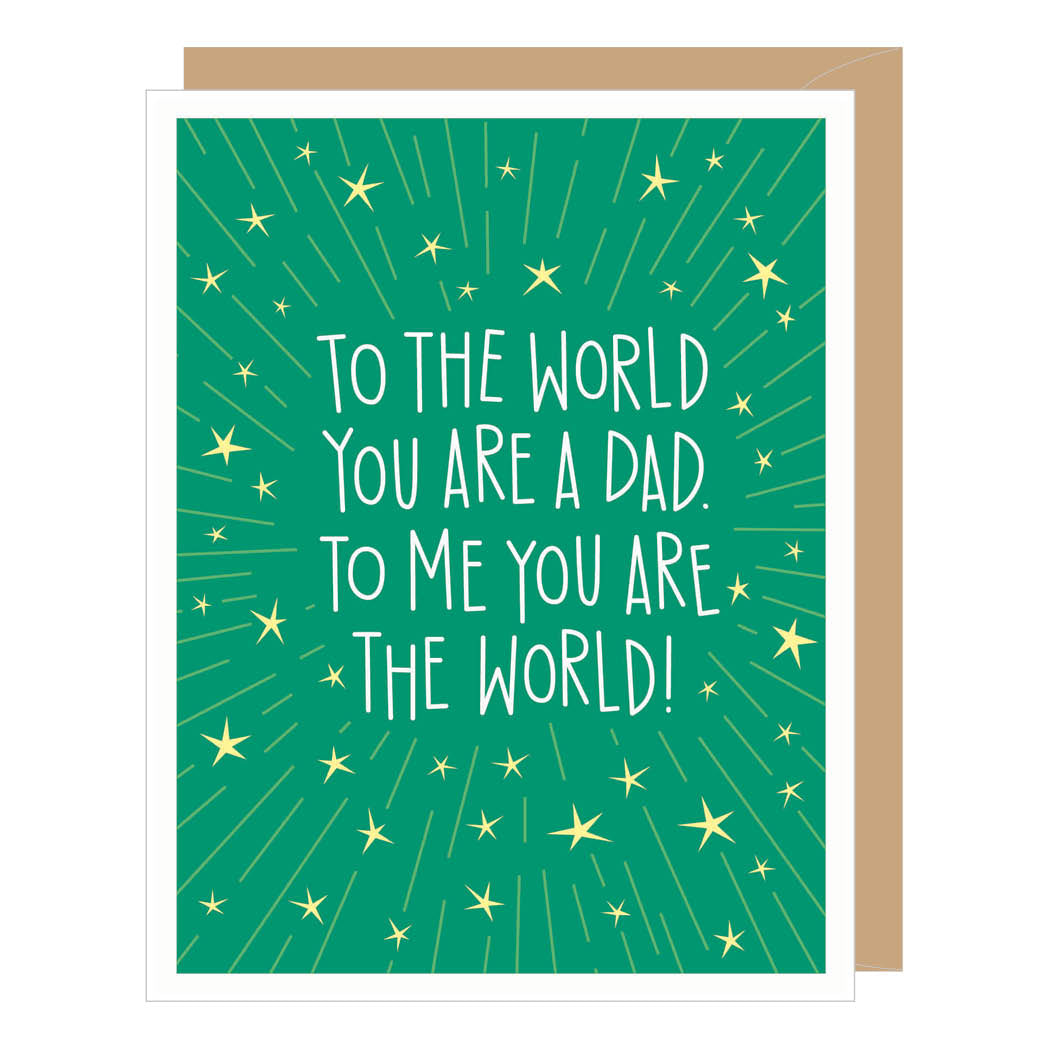 My World Dad Father's Day Card